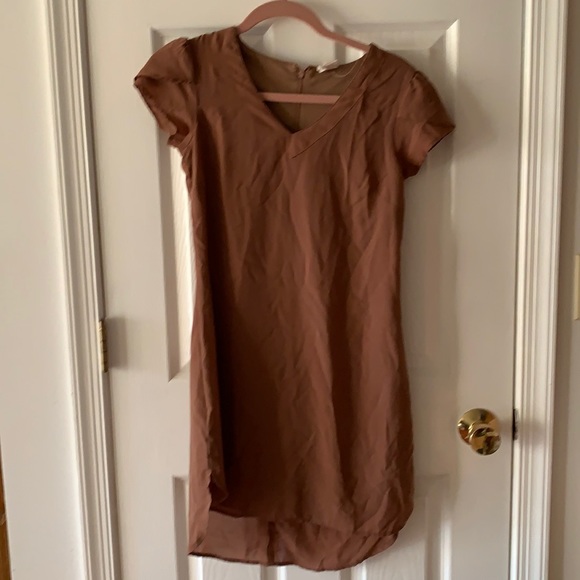 Vintage Japna tan / mauve short sleeve dress - Picture 2 of 7